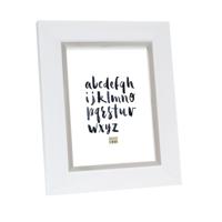 Deknudt Fotolijst in wit met zilverbies 15x15 S41NK1 - thumbnail