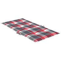 VidaXL Tuinstoelkussens 6 st 100x50x3 cm oxford stof ruitpatroon rood - thumbnail