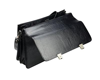 Juscha JU-47117 Aktetas Alassio Veneto, Zwart Leer Juscha JU-47117 Aktetas Alassio Veneto, Zwart Leer