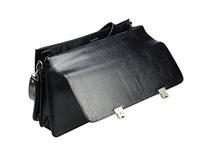 Juscha JU-47117 Aktetas Alassio Veneto, Zwart Leer - thumbnail