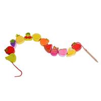 Classic World houten rijgkralen fruit, 13dlg. - thumbnail