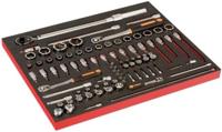 Bahco Foaminlay Fit&Go 3/3 met doppen en toebehoren 1/4" en 3/8" en momentsleutel - 85-delig - FF1A213 - thumbnail