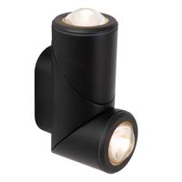 Lucide ERIN - Wandspot / Wandlamp Binnen/Buiten - LED - 2x5W 2700K - IP65 - Zwart - thumbnail