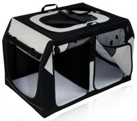 TRIXIE REISMAND VARIO DUBBEL ZWART / GRIJS 91X60X61/57 CM - thumbnail