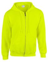 Gildan G18600 Heavy Blend™ Adult Full Zip Hooded Sweatshirt - Safety Green - S - thumbnail