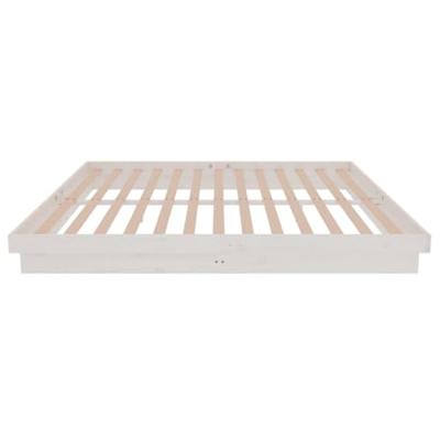 Bedframe massief hout wit 180x200 cm
