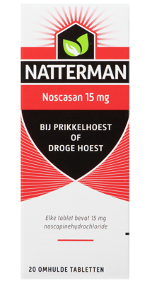 Natterman Noscasan 15 mg bij prikkelhoest of droge hoest Tabletten