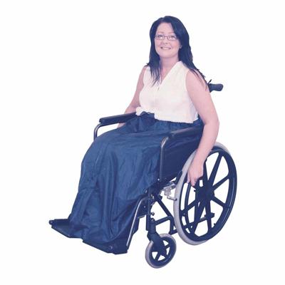 Rolstoel voetenzak gevoerd | Waterdicht | Met rits en koort | Universele maat | Donkerblauw | VA129SS