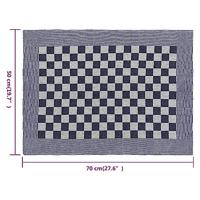 VidaXL Keukendoeken 50 st 50x70 cm katoen blauw en wit - thumbnail