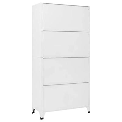 Lockerkast 90x40x180 cm staal wit