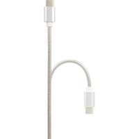 Renkforce USB-kabel USB 2.0 USB-A stekker, USB-C stekker 0.50 m Zilver Kabelmantel van RVS RF-4888674 - thumbnail
