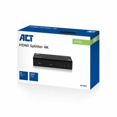 ACT 4 poorts HDMI splitter tot 5m - thumbnail