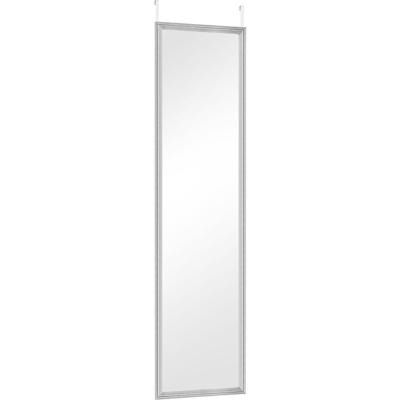 Rechthoekige Deurspiegel Zilver 30x120cm Kunststof
