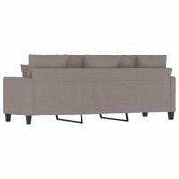 Driezitsbank 180 cm stof taupe - thumbnail