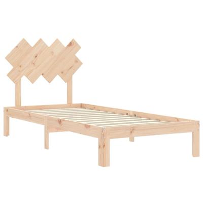 Bedframe met hoofdbord massief hout