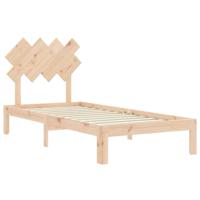 Bedframe met hoofdbord massief hout - thumbnail