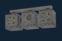 Dalber plafondlampen Moonlight 3 stuks 20 cm grijs - thumbnail