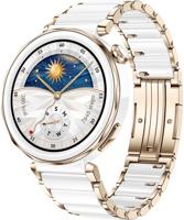 HUAWEI WATCH GT 5 Pro 42 mm Smartwatch, scherp ontwerp, professioneel sporthorloge, gezondheidstracking, ECG-bewaking, tot 14 dagen batterijduur, GPS, Bluetooth-oproep, iOS en Android, wit keramiek - thumbnail