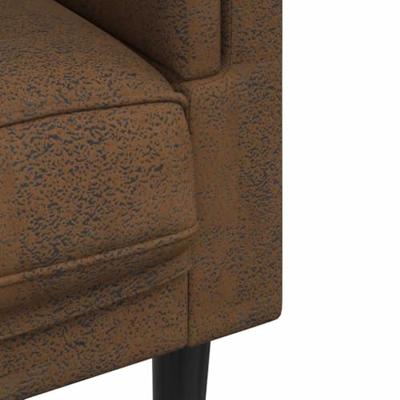 Fauteuil met kussen fluweel bruin Fauteuil met kussen fluweel bruin