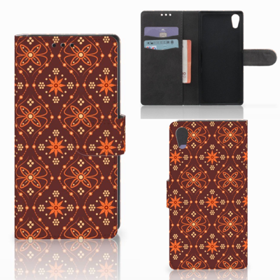 Sony Xperia XA1 Telefoon Hoesje Batik Brown Sony Xperia XA1 Telefoon Hoesje Batik Brown