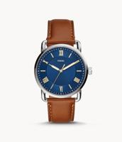 Fossil FS5661 Horloge Copeland staal-leder zilverkleurig-bruin 42 mm - thumbnail
