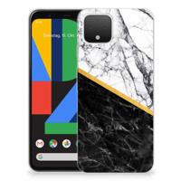 Google Pixel 4 | TPU | Siliconen hoesje | Marmer Wit Zwart - Origineel Cadeau Man - thumbnail