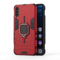 PC + TPU schokbestendige beschermhoes met magnetische ring houder voor VIVO IQOO (rood) - thumbnail