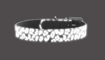 HUNTER Hondenhalsband Convenience Reflect , grijs luipaard, Maat: 50