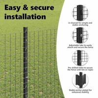 VidaXL Hek met paal grijs 1,4 x 25 m staal en pvc - thumbnail