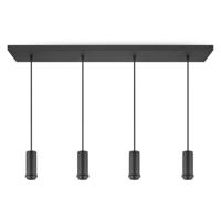 Moderne verlichtingspendel Pendel Xxl voor lampenkap - Zwart - 98/25/137.5cm - 4 lichts hanglamp gemaakt van Metaal - geschikt voor E27 LED lichtbron - voor lampenkap met doorsnede max.25cm - thumbnail