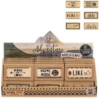 Stempel Let the Adventure Begin 6 cm 6 assorti | 36 stuks - thumbnail
