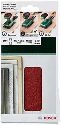 Bosch Accessoires Schuurbladenset | 93X185 | G120 | Wp | 8 Gaten | Velc | 10-delig - 2609256A83