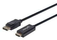 Manhattan 152662 DisplayPort-kabel DisplayPort / HDMI Adapterkabel DisplayPort-stekker, HDMI-A-stekker 1.00 m Zwart - thumbnail
