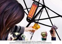 Mo-el Lucciola 1200 W Halogeen infraroodstraler 1200 W 6 m² Zwart - thumbnail