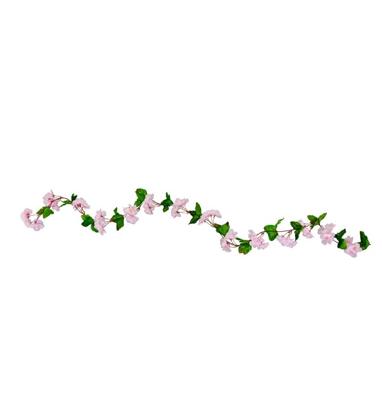 Bloemen Guirlande Wit / Roze (220cm)