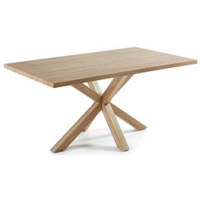 Kave Home Eettafel 'Argo' Eikenlook, 180 x 100cm, kleur Naturel Kave Home Eettafel 'Argo' Eikenlook, 180 x 100cm, kleur Naturel
