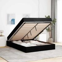 Bedframe met opslag Zwart 160 x 200 cm Stof - thumbnail