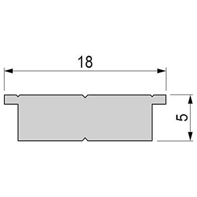 Deko Light 970764 T-01-15 Draagprofiel Aluminium (b x h x d) 18 x 5 x 1000 mm 1 m