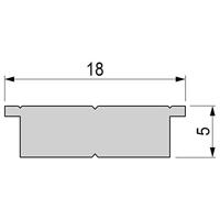 Deko Light 970764 T-01-15 Draagprofiel Aluminium (b x h x d) 18 x 5 x 1000 mm 1 m - thumbnail