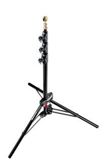 Manfrotto 1051BAC Stativo Serie Babylight con Sistema Pneumatico, 4 Sezioni in Alluminio, Altezza 211 cm, Nero