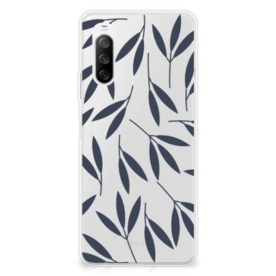 Sony Xperia 10 III | TPU Case | Leaves Blue