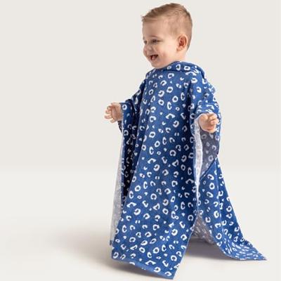 Swim Essentials Strandponcho Blauw Panterprint 65 x 65 cm