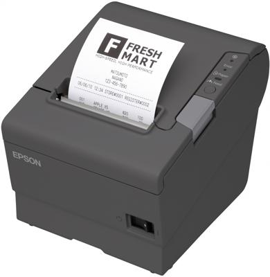TM T88V - Kwitantieprinter - thermische lijn - Rol (8 cm) - tot 300 mm/sec - USB, serieel - donkergrijs