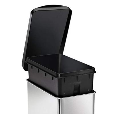 Simplehuman Afvalemmer Profile 10 liter (zilver)
