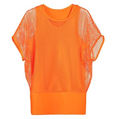 Oranje T-shirt Met Visnet Top