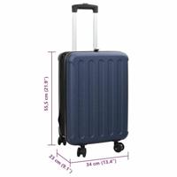 VidaXL Koffer met slot donkerblauw 34 x 23 x 55.5 cm abs kunststof - thumbnail