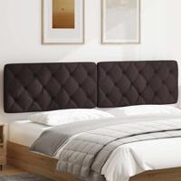 Hoofdbordkussen 200 cm stof donkerbruin - thumbnail