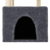 Kattenmeubel met sisal krabpalen 109,5 cm donkergrijs - thumbnail