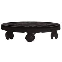 VidaXL Plantentrolleys met wielen 3 st 170 kg diameter 30 cm zwart - thumbnail
