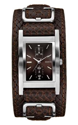 Guess horlogeband 85553G1 Leder Bruin 24mm + bruin stiksel Guess horlogeband 85553G1 Leder Bruin 24mm + bruin stiksel
